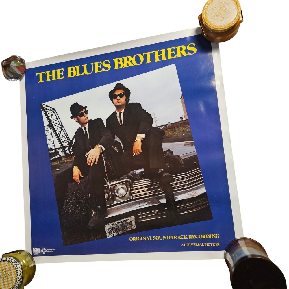 The Blues Brothers Original Soundtrack Vintage 1980s Promo Poster 24x24 Atlantic
